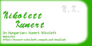 nikolett kunert business card
